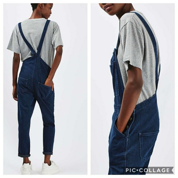 Topshop Moto Clean Denim Overalls - Picture 2 of 4